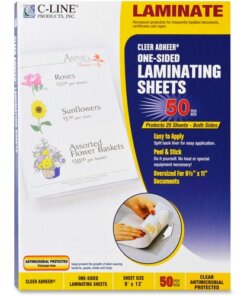 C-Line Cleer Adheer Laminating Sheets with Antimicrobial Protection