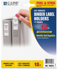 C-Line Self-Adhesive Binder Label Holders