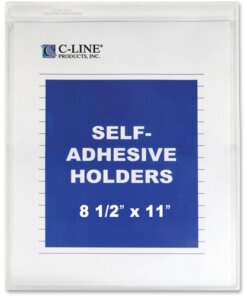 C-Line Self-Adhesive Poly Shop Ticket Holders, Welded