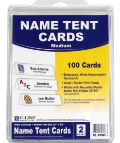 C-Line Embossed Cardstock Name Tents