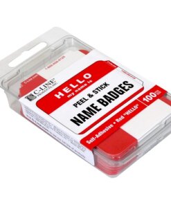 Red C-Line HELLO my name is... Name Tags
