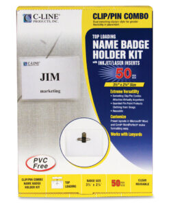C-Line Clip/Pin Combo Style Name Badge Holder Kit