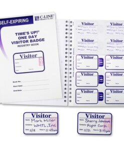 C-Line Time's Up! Self-Expiring Visitor Badges with Registry Log
