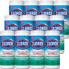 12 canisters of clorox wipes