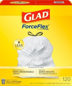 Glad ForceFlex Tall Kitchen Drawstring Trash Bags