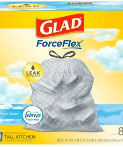 Glad ForceFlex Tall Kitchen Drawstring Trash Bags