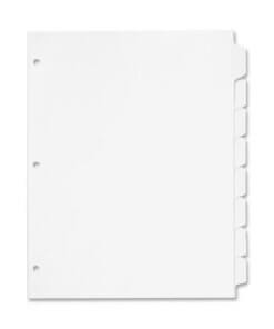 Cardinal Write 'N Erase Mylar Tab Dividers