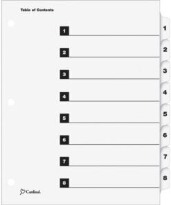 Cardinal OneStep Numbered Index System