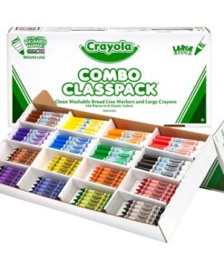 Crayola 8-Color Combo Large Crayon/Washable Marker Classpack