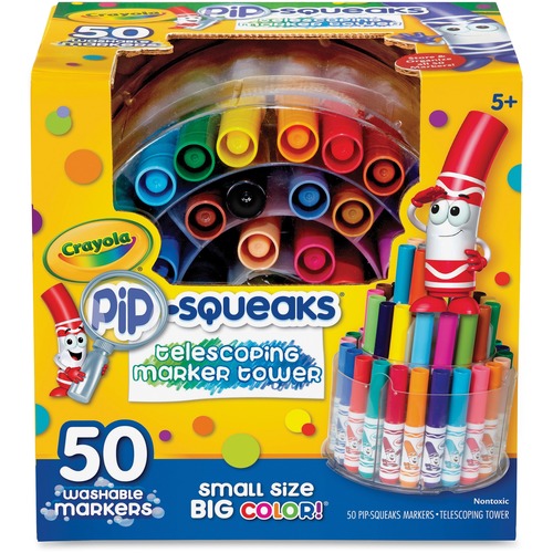 Crayola Pip-Squeaks Telescoping Marker Tower Washable Markers