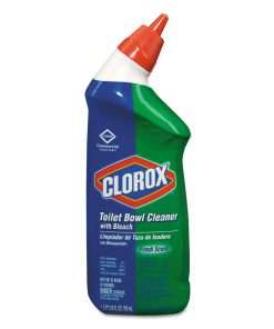 Bottle of Clorox toilet bowl cleaner with bleach
