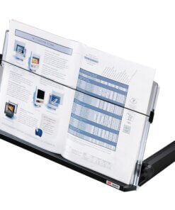 3M In-Line Document Holder - 4" Height x 18" Width - Black, Clear