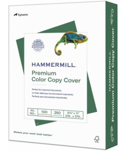 Hammermill Premium Color Copy Cover Cardstock - White - 100 Brightness - Letter - 8 1/2" x 11" - 60 lb Basis Weight - Ultra Smooth - 250 / Pack - FSC