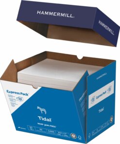 Hammermill Tidal Express Pack Copy Paper - White - 92 Brightness - Letter - 8 1/2" x 11" - 20 lb Basis Weight - 2500 / Carton - FSC - Jam-free, Acid-free, Archival-safe