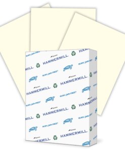 Hammermill Colors Recycled Copy Paper - Cream - Letter - 8 1/2" x 11" - 20 lb Basis Weight - Smooth - 500 / Ream - SFI, FSC - Archival-safe, Acid-free, Jam-free