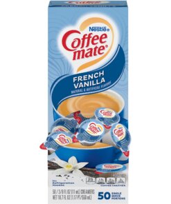Coffee mate French Vanilla Gluten-Free Liquid Creamer - Single-Serve Tubs - French Vanilla Flavor - 0.38 fl oz (11 mL) - 50/Box - 50 Serving