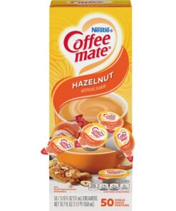 Coffee mate Hazelnut Liquid Coffee Creamer Singles - Gluten-free - Hazelnut Flavor - 0.38 fl oz (11 mL) - 50/Box - 50 Serving