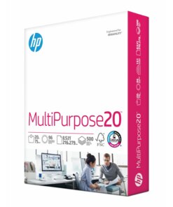 HP Papers Multipurpose20 Copy Paper - White - 96 Brightness - Letter - 8 1/2" x 11" - 20 lb Basis Weight - Smooth - 1 Ream - FSC - Quick Drying, Smear Resistant