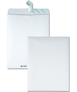 Quality Park 10 x 13 Tech-no-Tear Paper Out Catalog Envelopes with Self-Sealing Closure - Catalog - #13 1/2 - 10" Width x 13" Length - Self-sealing - Paper - 100 / Box - White