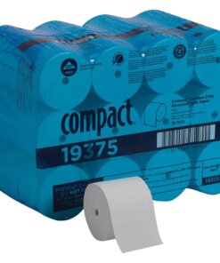 Compact Coreless Recycled Toilet Paper - 2 Ply - 4.05" x 3.85" - 1000 Sheets/Roll - White - Cleaning - For Restroom - 36 / Carton