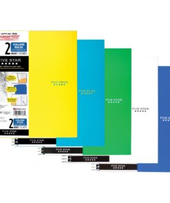 Mead Wirebound Notebooks - 100 Sheets - Wire Bound - 9 1/2" x 6" - White Paper - Assorted Cover - Pocket, Stiff-back, Perforated, Pocket Divider - 1 Each