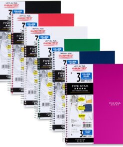 Mead Wirebound Notebooks - 150 Sheets - Wire Bound - 11" x 8 1/2" - White Paper - Assorted Cover - Pocket, Stiff-back, Perforated, Pocket, Heavyweight, Subject, Spiral Lock - 1 Each