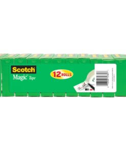 Scotch 3/4"W Magic Tape - 27.78 yd Length x 0.75" Width - 1" Core - 12 / Pack - Matte Clear