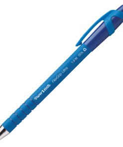 Paper Mate Flexgrip Ultra Retractable Pens - Medium Pen Point - Refillable - Retractable - Blue - Rubber Barrel - 1 Dozen