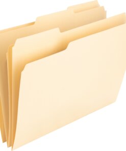 Nature Saver 1/3 Tab Cut Letter Recycled Top Tab File Folder - 8 1/2" x 11" - 3/4" Expansion - Top Tab Location - Assorted Position Tab Position - Manila - Manila - 100% Recycled - 100 / Box