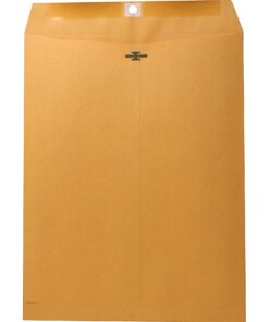 Nature Saver Recycled Clasp Envelopes - Clasp - #97 - 10" Width x 13" Length - 28 lb - Clasp - Kraft - 100 / Box - Kraft