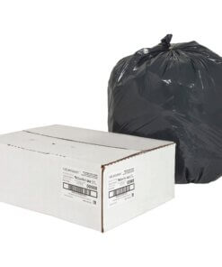 Nature Saver Black Low-density Recycled Can Liners - Small Size - 16 gal Capacity - 24" Width x 33" Length - 0.85 mil (22 Micron) Thickness - Low Density - Black - Plastic - 500/Carton - Cleaning Supplies