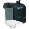 Nature Saver Black Low-density Recycled Can Liners - Medium Size - 33 gal Capacity - 33" Width x 39" Length - 1.25 mil (32 Micron) Thickness - Low Density - Black - Plastic - 100/Carton - Cleaning Supplies
