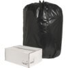 Nature Saver Black Low-density Recycled Can Liners - Extra Large Size - 60 gal Capacity - 38" Width x 58" Length - 1.65 mil (42 Micron) Thickness - Low Density - Black - Plastic - 100/Carton - Cleaning Supplies