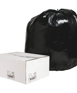 Nature Saver Black Low-density Recycled Can Liners - Extra Large Size - 56 gal Capacity - 43" Width x 48" Length - 1.65 mil (42 Micron) Thickness - Low Density - Black - Plastic - 100/Carton - Cleaning Supplies