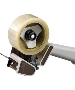 Scotch Box Sealing Tape Dispenser - Holds Total 1 Tape(s) - 3" Core - Refillable - Adjustable Braking Mechanism, Non-retractable Blade - Gray - 1 Each