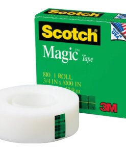 Scotch 3/4"W Magic Tape - 27.78 yd Length x 0.75" Width - 1" Core - 1 / Roll - Matte Clear