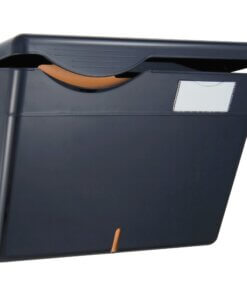 Officemate HIPAA Wall File with Cover - Black - Plastic - 1 Each