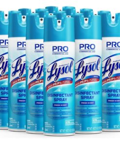 Professional Lysol Disinfectant Spray - Aerosol - 19 fl oz (0.6 quart) - Fresh Scent - 12 / Carton - Clear