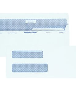 Quality Park No. 8 5/8 Double-Window Security Envelopes with Reveal-N-Seal&reg; Self-Seal Closure - Double Window - #8 5/8 - 8 5/8" Width x 3 5/8" Length - 24 lb - 500 / Box - White