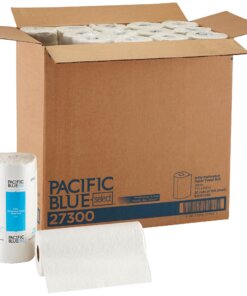 Pacific Blue Select Paper Towel Rolls by GP Pro - 2 Ply - 11" x 8.80" - 100 Sheets/Roll - 4.80" Roll Diameter - White - Paper - Perforated, Strong, Absorbent - For Food Service, Multipurpose - 30 Rolls Per Carton - 1 Carton