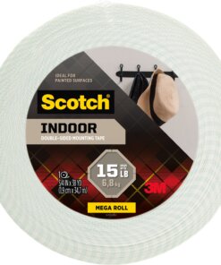 Scotch Double-Coated Foam Mounting Tape - 38 yd Length x 0.75" Width - 1" Core - 0.06 mil - 1 / Roll - White