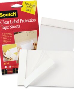 Scotch Label Protection Tape Sheets - 6" Length x 4" Width - Polypropylene Backing - 2 / Pack - Clear