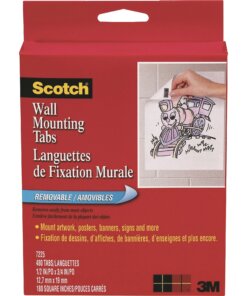 Scotch Wall Mounting Tab - 0.75" Length x 0.50" Width - Synthetic - 125 mil - Open-cell Foam Backing - 1 / Pack
