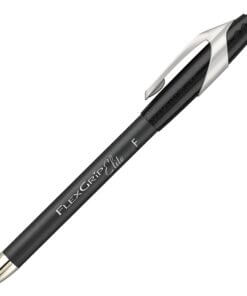 Paper Mate FlexGrip Elite Retractable Ballpoint Pens - Fine Pen Point - 0.8 mm Pen Point Size - Refillable - Retractable - Black - Black Rubber Barrel - 1 Dozen
