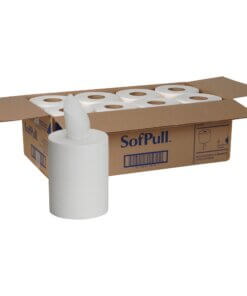 SofPull Centerpull Junior Capacity Paper Towels - 1 Ply - 12" x 7.80" - 275 Sheets/Roll - White - Soft, Absorbent - For Washroom - 2200 - 8 / Carton