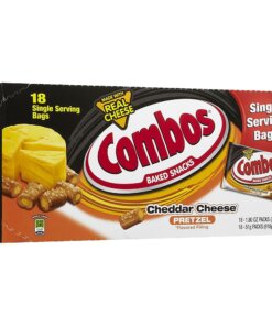Combos Cheddar Cheese Filled Pretzel - Cheddar Cheese, Crunch - 1.80 oz - 18 / Box