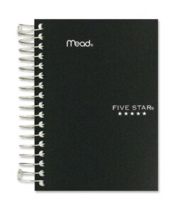 Mead Five Star Fat Lil' Wirebound Notebook - 200 Pages - Plain - Coilock - 4" x 5 1/2" - AssortedPoly Cover - Perforated, Durable Cover, Easy Tear - 1 Each