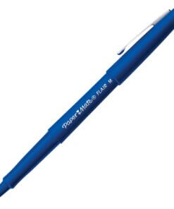 Paper Mate Flair Point Guard Felt Tip Marker Pens - Medium Pen Point - Blue Water Based Ink - Blue Barrel - 1 Dozen