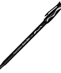 Paper Mate Erasermate Ballpoint Pens - Medium Pen Point - Retractable - Black - Black Barrel - 1 Dozen