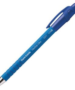 Paper Mate Flexgrip Ultra Retractable Pens - Fine Pen Point - Refillable - Retractable - Blue Alcohol Based Ink - Rubber Barrel - 1 / Dozen